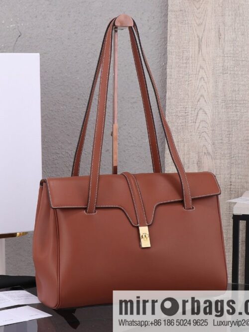 [Premium quality, all-steel hardware] CELINE Soft 16 large, plain beef leather (fabric) soft handbag, number: 194043CR4.04LU