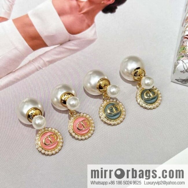 New ☑️ DIOR CD size pearl earrings stud earrings