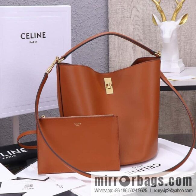 [Premium quality, all steel hardware] CELINE Bucket 16 calfskin bucket bag No.: 195573
