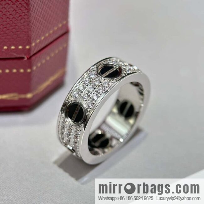 ☀️Cartier classic Love series black nail gypsy ring ☀️ bracelet width 6.7mm, thickness 3mm