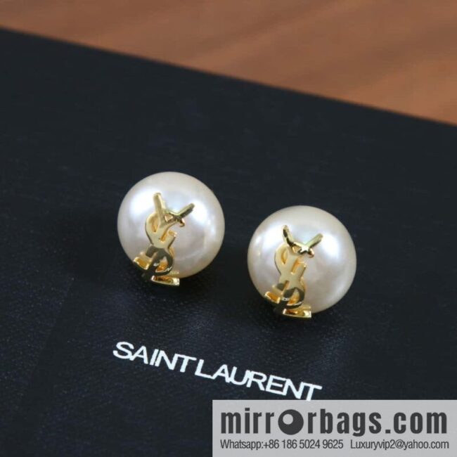 Saint Laurent pearl stud earrings