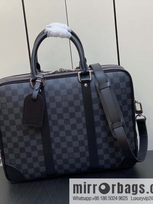 [Premium‑quality] N40485 Haige, men\'s bag briefcase series voyage large briefcase