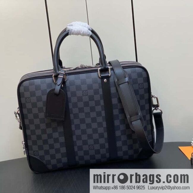 [Premium‑quality] N40485 Haige, men\'s bag briefcase series voyage large briefcase