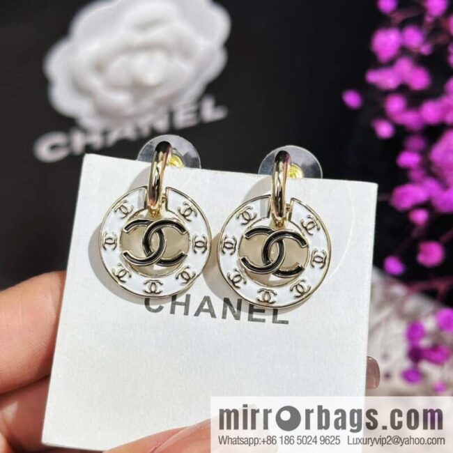 ❗️New ❗️☀️ new ☑️ chanel c2 double c round drip earrings ☀️