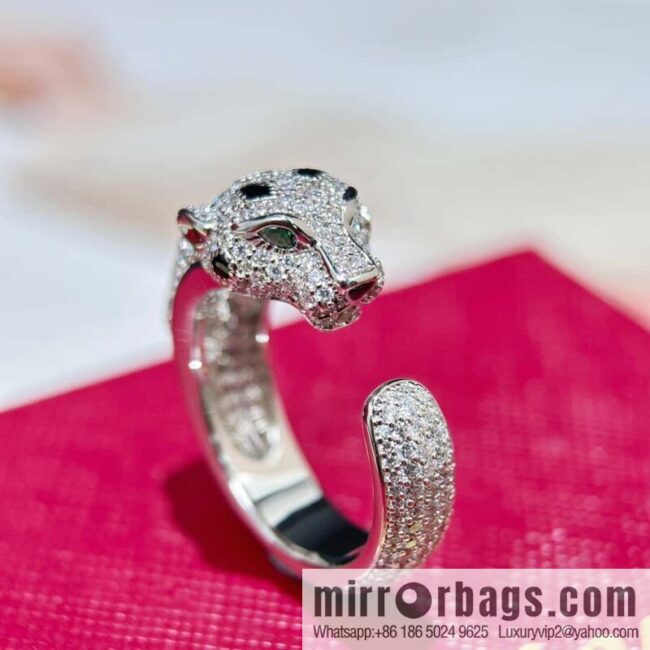❗️CNC version ❗️ ☀️ Cartier classic full diamond leopard ring ☀️