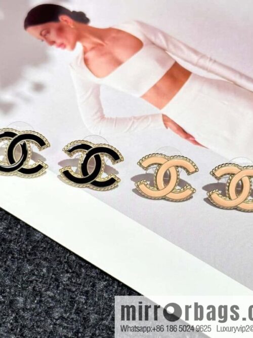IMG_9449-800x800uomtjvo001n100433_20250702041550.jpg ❗️New ❗️ ☀️ new ☑️ chanel c1 double c black pink oil stud earrings ☀️