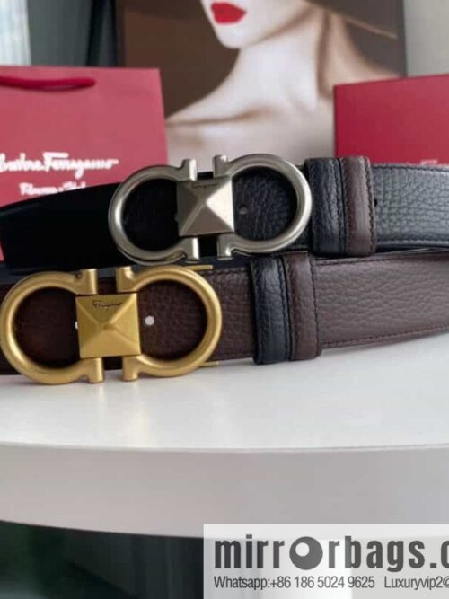 IMG_9454-800x800qj5pje4sadr91850_20250702004504.jpg Salvatore Ferragamo, double-sided with first layer cowhide lychee texture 3.5cm belt