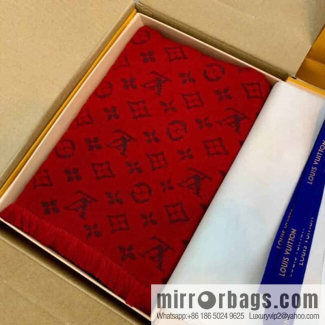 LV Louis Vuitton 100% wool men\'s wool scarf m78526