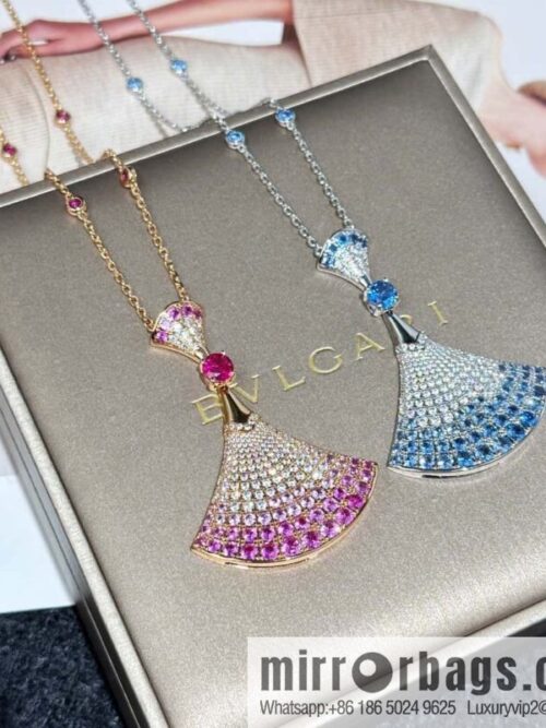 IMG_9527-800x800rxdbbj2arsa100340_20250702041311.jpg ❗️New ❗️ ☀ BVLGARI DIVAS\'DREAM gradual change powder gradual change blue diamond fan necklace ☀️