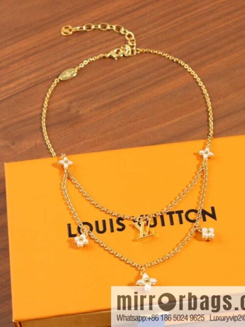 IMG_9543-800x800iq3tusrqrpd140616_20250705015248.jpg ☀Louis Vuitton Louis Vuitton LV Double White Shellfish Flower FLORAGRAM Necklace