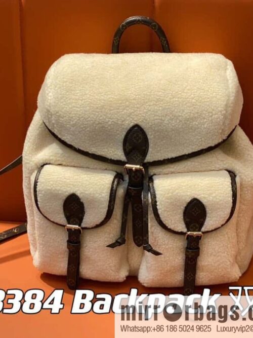 [Boutique‑grade] M23384 meters white, lamb wool backpack series Backpack backpack