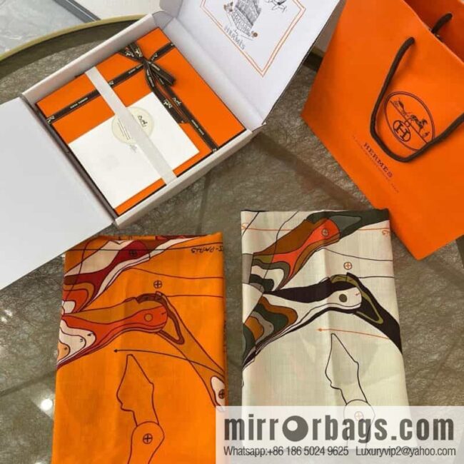 Hermes Handmade curled cashmere and silk blend shawl