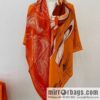 Hermes Handmade curled cashmere and silk blend shawl