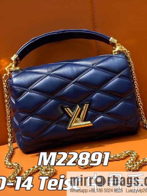 [Boutique‑grade] M22890 full leather rhombus chain bag series GO-14 Teist medium handbag M22891