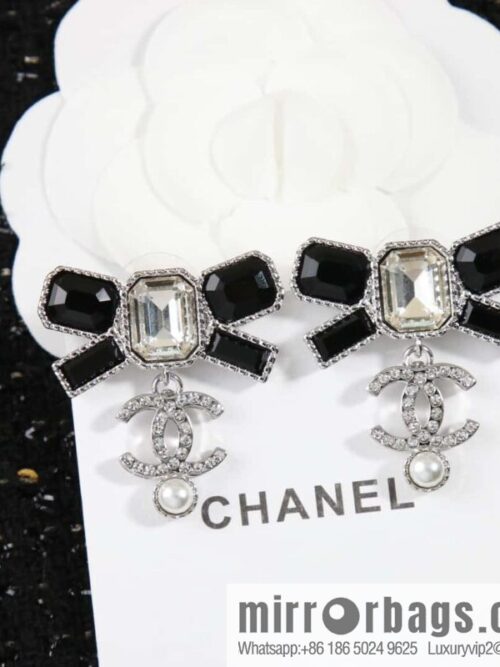 IMG_9769-800x8001onm5tptvl0135282_20250704215547.jpg ☀️New ☑️ Chanel double c black bow earrings stud earrings