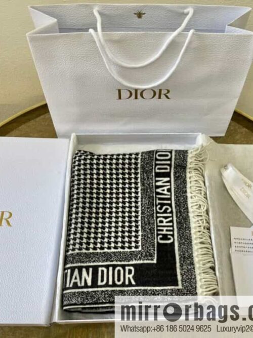 Dior Dior MontaIgne Black and White Thousand Birds Shawl 94MON140I057_C980