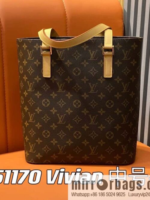 [Boutique‑grade] M51170 monogram yellow leather, medieval bag series M51170 51172 Vivian Cc vegetable basket out of print medieval bag Vivian
