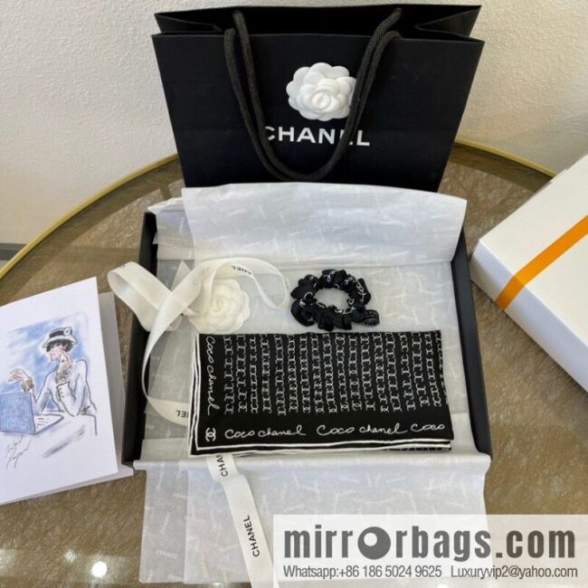 CHANEL CHANEL CC Letter 100% Silk Small Square