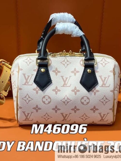 [Boutique‑grade] M46096 white flower M46234speedy pillow bag series M45957 SPEEDY BANDOULIZRE 20 handbag