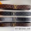 LV/Louis Vuitton Monogram Eclipse Canvas Calfskin SHAPE40mm Double Sided Belt