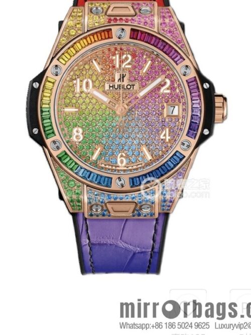 Hublot BIG BANG series, model 465.OX.9910.LR. 0999BIG BANG, HUB1710 automatic mechanical movement women\'s watch