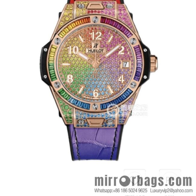 Hublot BIG BANG series, model 465.OX.9910.LR. 0999BIG BANG, HUB1710 automatic mechanical movement women\'s watch