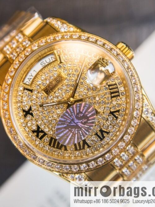 NS-Factory Rolex Log Full Diamond Series Swiss 2836 Movement Watch