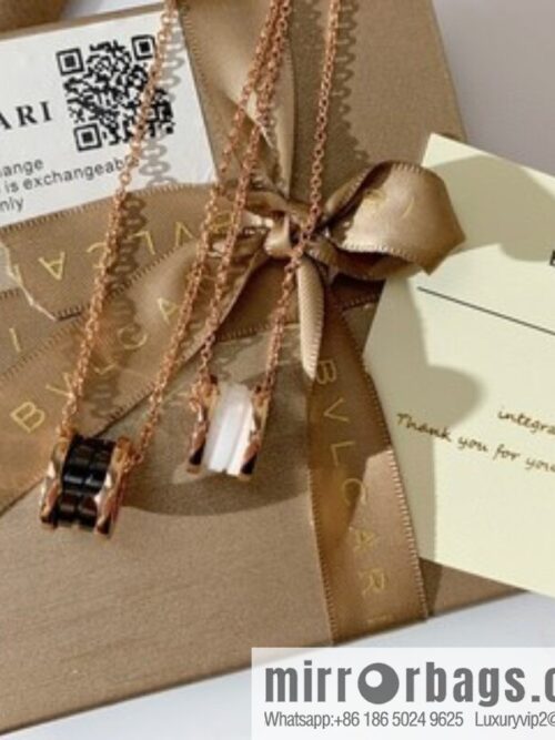 BVLGARI Bulgari classic black and white ceramic necklace