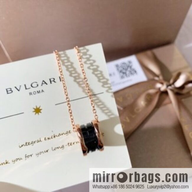 BVLGARI Bulgari classic black and white ceramic necklace