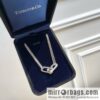 Tiffany & co. full diamond double chain ring necklace