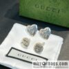 ☀New Gucci Gucci peach heart cat stud earrings