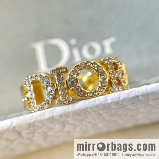 New ☑️ Dior full diamond letter ring