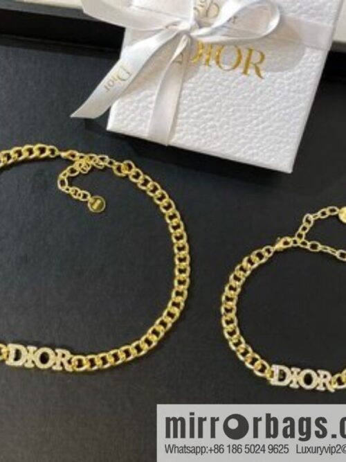 New ☑️ Dior full diamond bracelet necklace