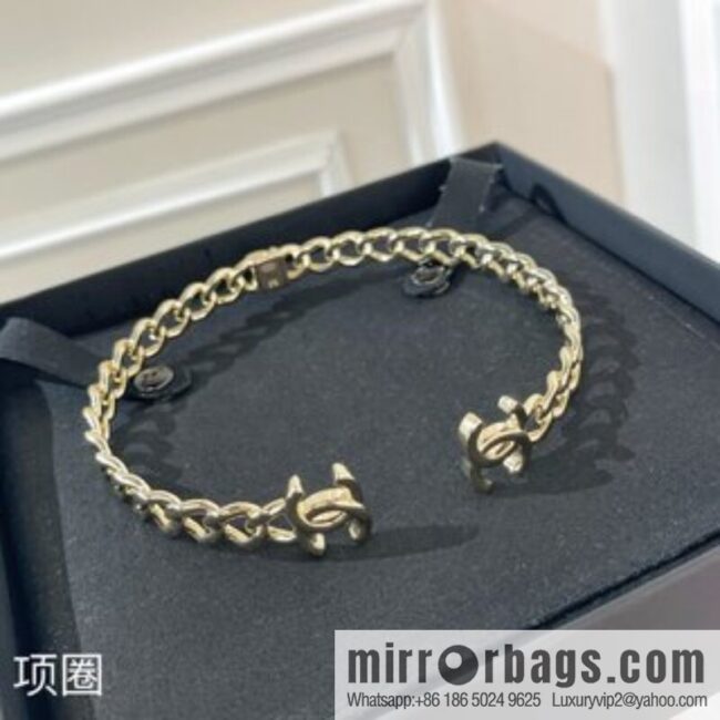 New ☑️ Chanel double c smooth open choker necklace