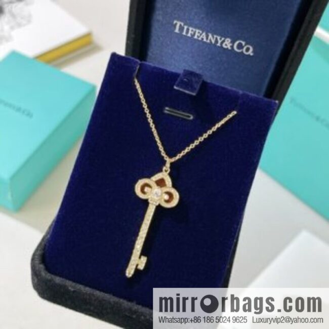 TIFFANY & CO. Tiffany & Co. [Chinese New Year Limited Edition] Fleur de Lis key pendant necklace