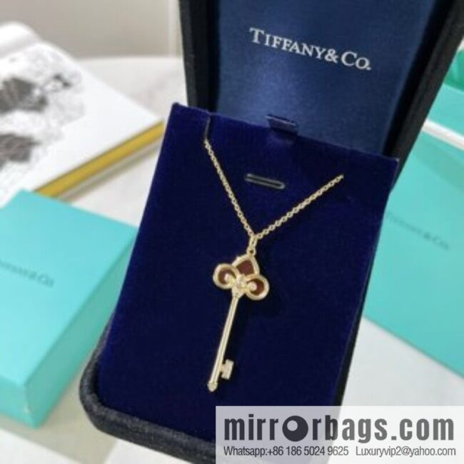TIFFANY & CO. Tiffany & Co. [Chinese New Year Limited Edition] Fleur de Lis key pendant necklace