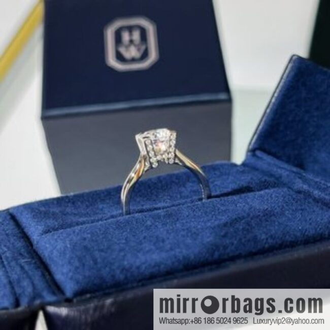 Harry Winston HW Full Diamond W Diamond Ring Diamond Ring