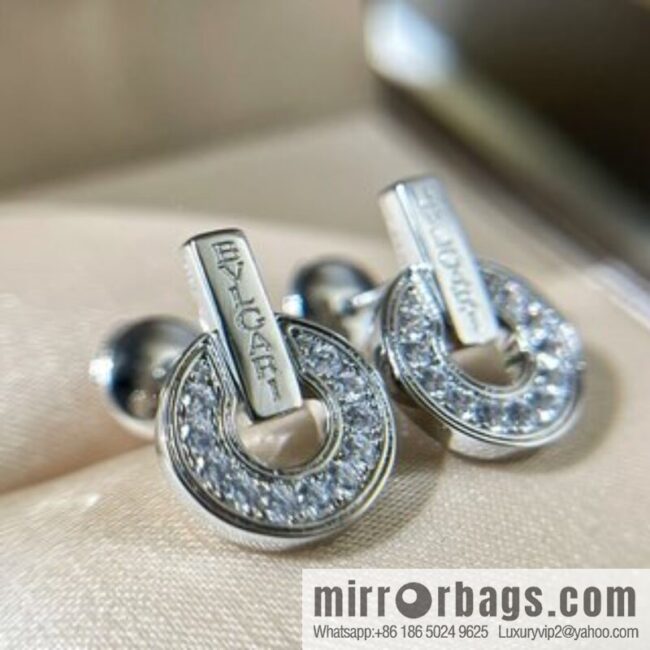 BVLGARI Bulgari diamond round cake earrings necklace