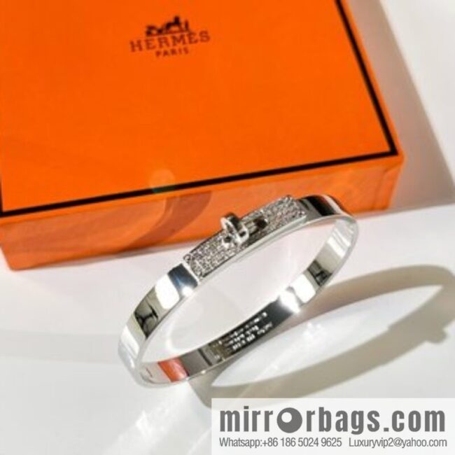 Hermès HERMES Kelly half diamond bracelet bracelet