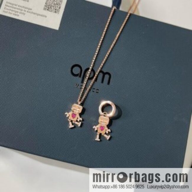 i1646807915_9199_2-800x800g2gj5uu4dez23571_20250716022720.jpg APM Monaco pink robot necklace stud earrings