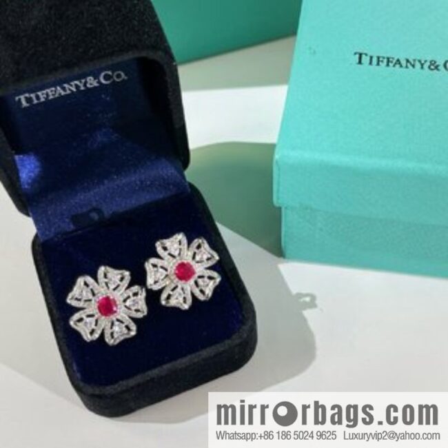 New ☑️ Tiffany & Co. Tiffany & Co. Clover Ruby necklace stud earrings