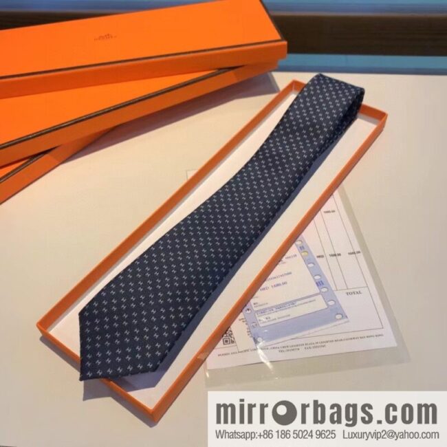 Hermes H letter men\'s new tie series