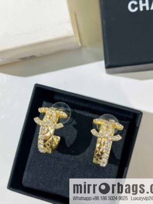New ☑️ Chanel full diamond double c diamond stud earrings