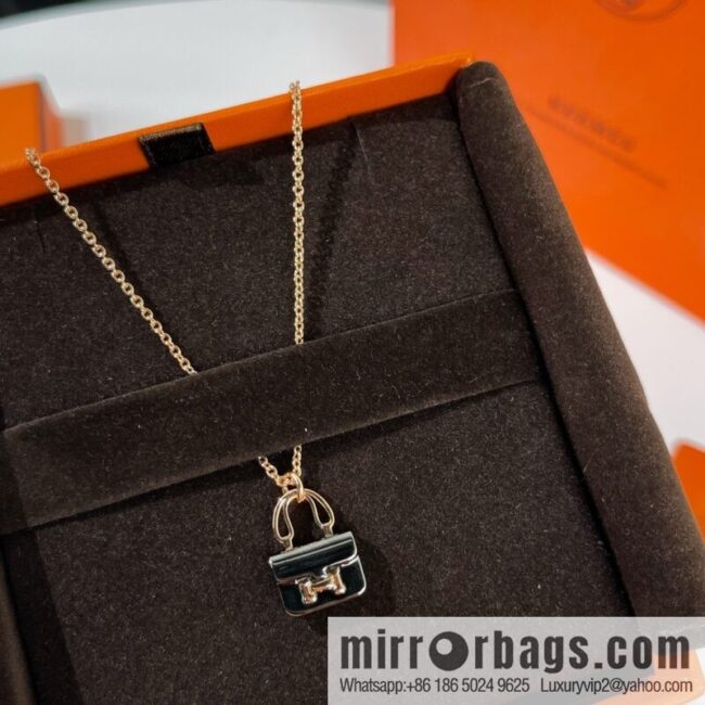 New ☑️ Hermès HERMES black necklace