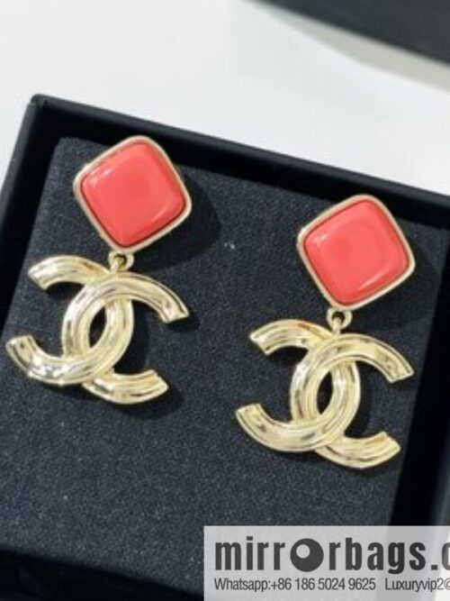 New ☑️ Chanel double c pink rhombus, stud earrings