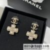 New ☑️ Chanel double c cross pearl stud earrings