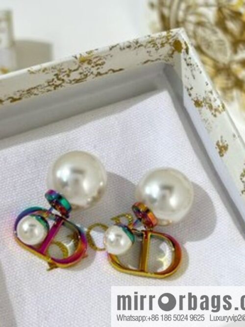 New ☑️ Dior CD size pearl stud earrings