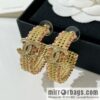 New ☑️ Chanel double c pink black leather rope stud earrings