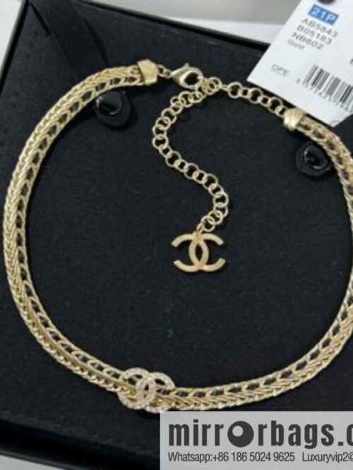 New ☑️ Chanel double c black leather rope necklace necklace