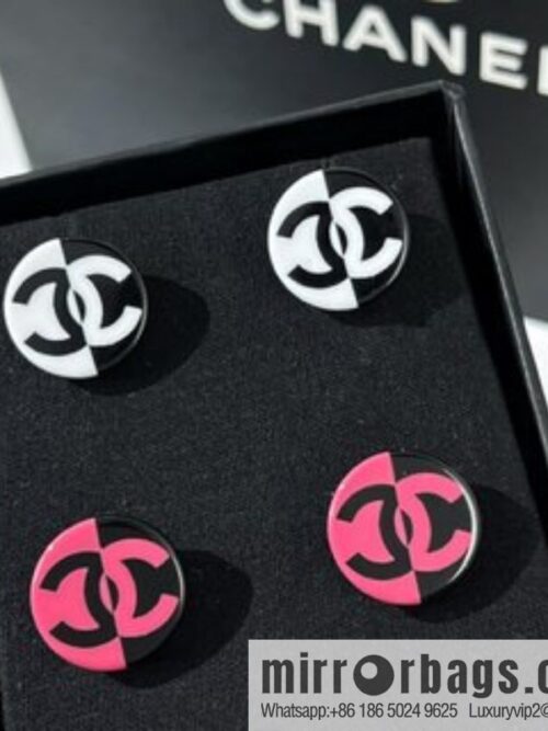 New ☑️ Chanel double c acrylic stud earrings